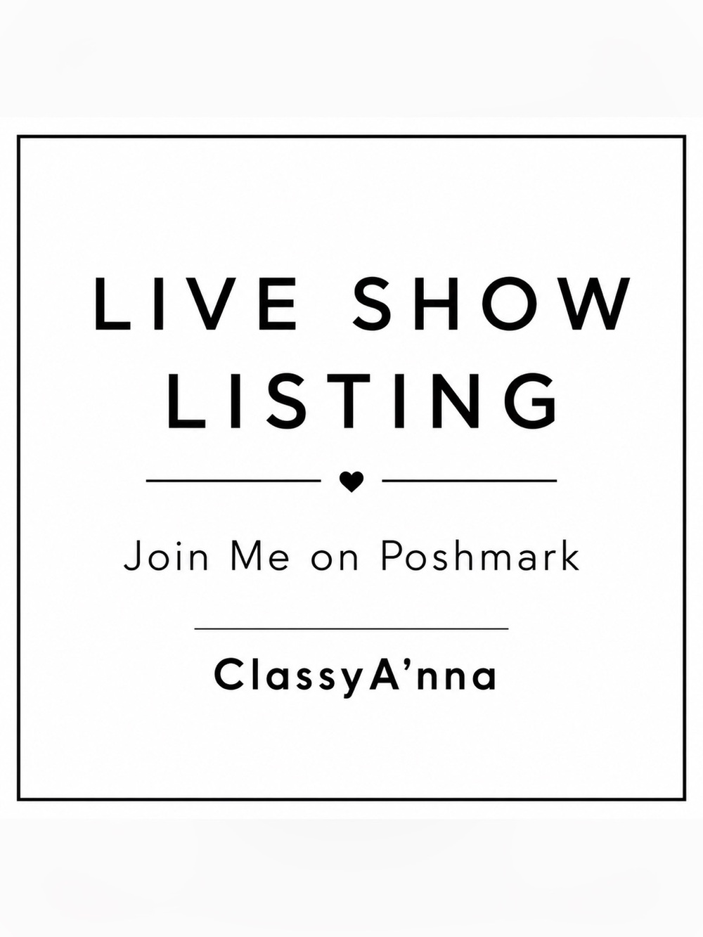 Live Show Listing